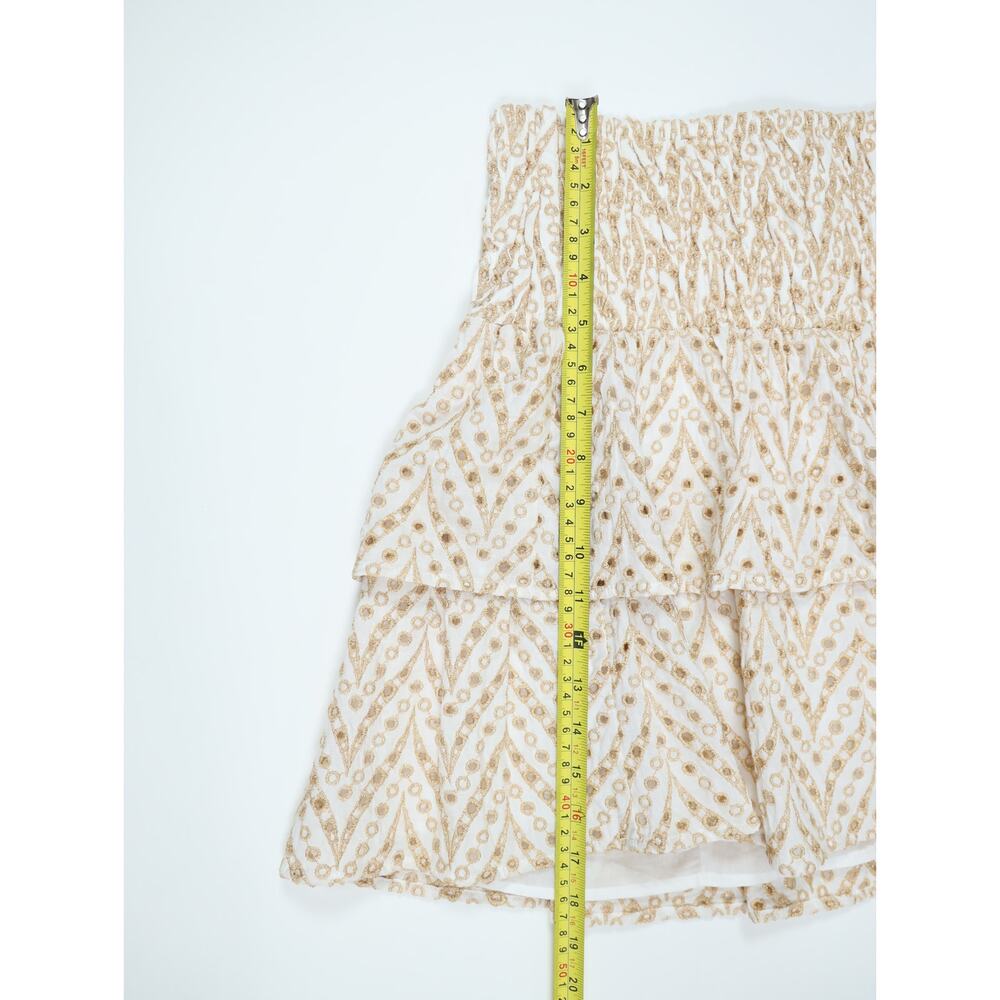 Resort Luxe Metallic Gold Eyelet Set Lilly Pulitzer Yara Skirt & Crop Top 12 NWT - Picture 10 of 16